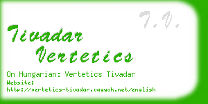 tivadar vertetics business card